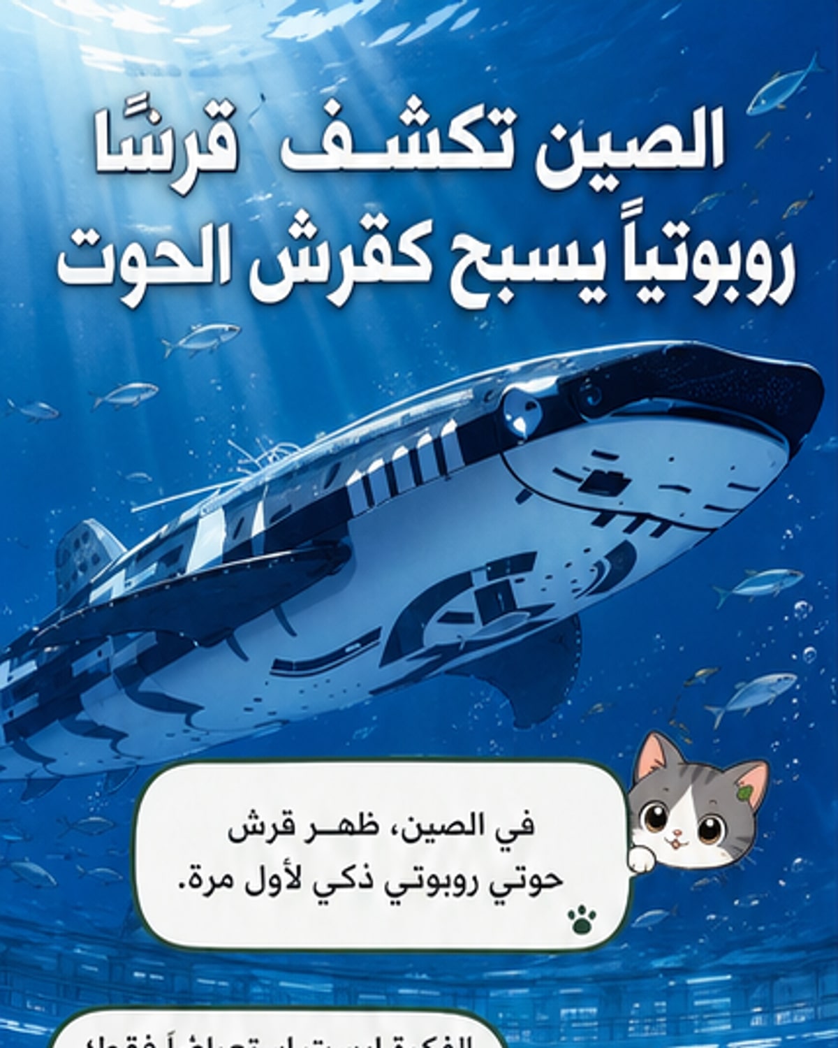 الصين تكشف عن قرش روبوتي ذكي