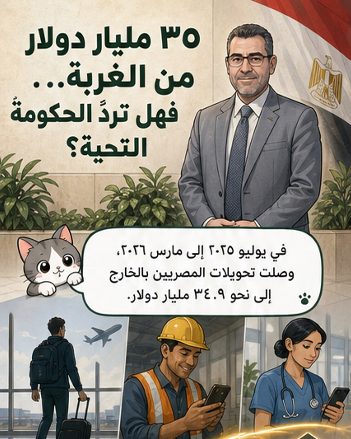 تحويلات المصريين بالخارج تقترب من 40 مليار دولار