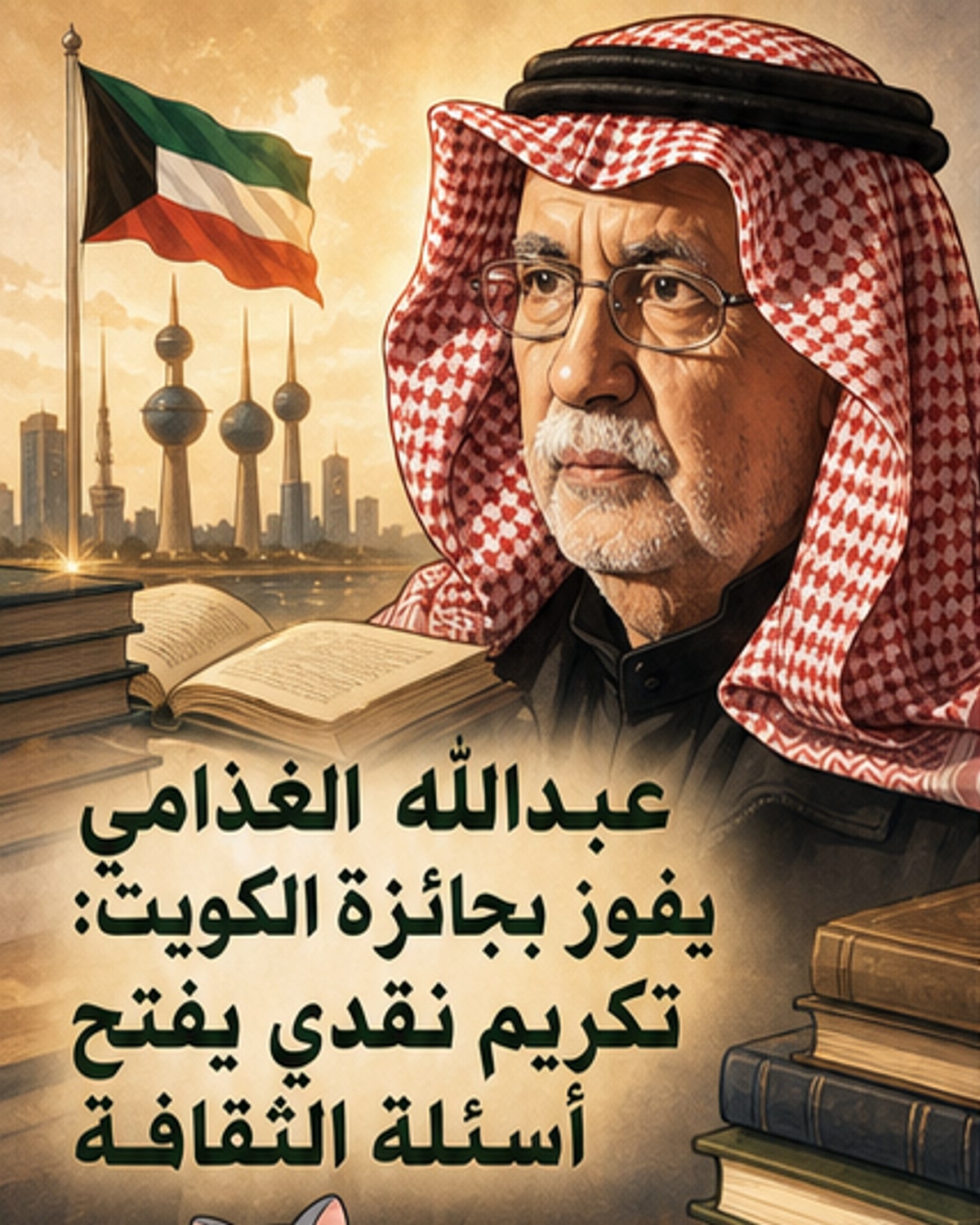 الغذامي يفوز بجائزة الكويت للعلوم الإنسانية