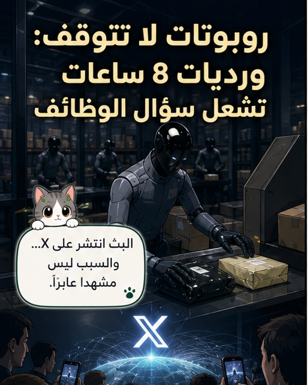 روبوتات ذكية تعمل 8 ساعات بلا توقف