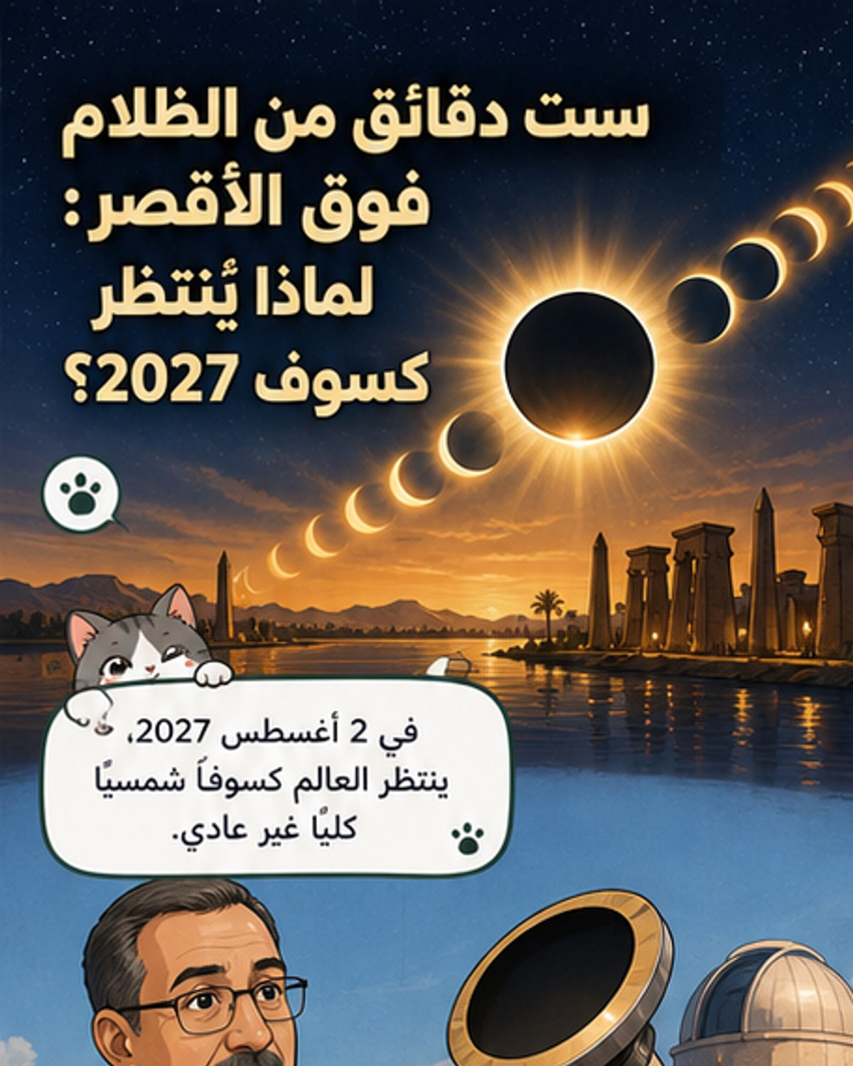 كسوف القرن: 6 دقائق من الظلام الكلي