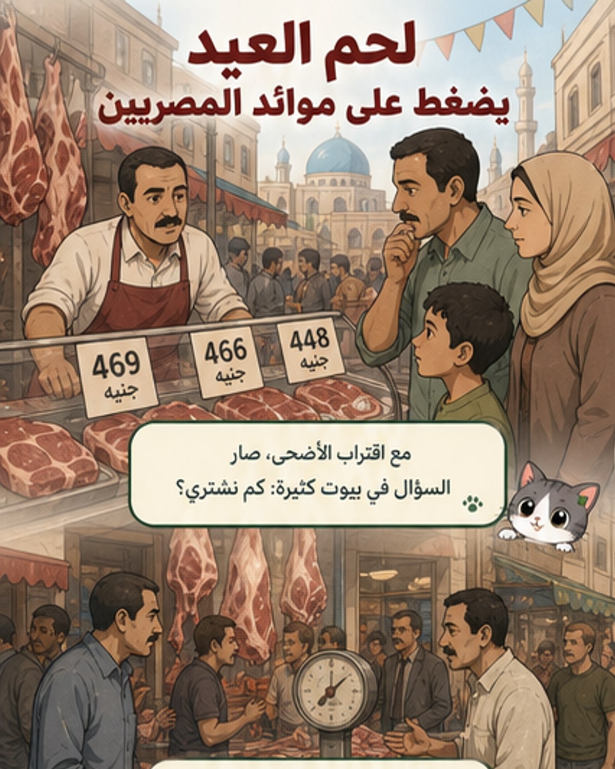 أسعار اللحوم تعيد حسابات المصريين قبل العيد