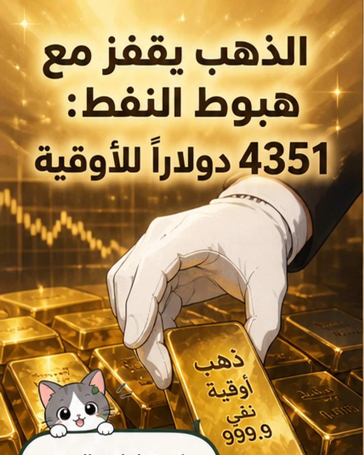 الذهب يرتفع 2.67% إلى 4351 دولارًا