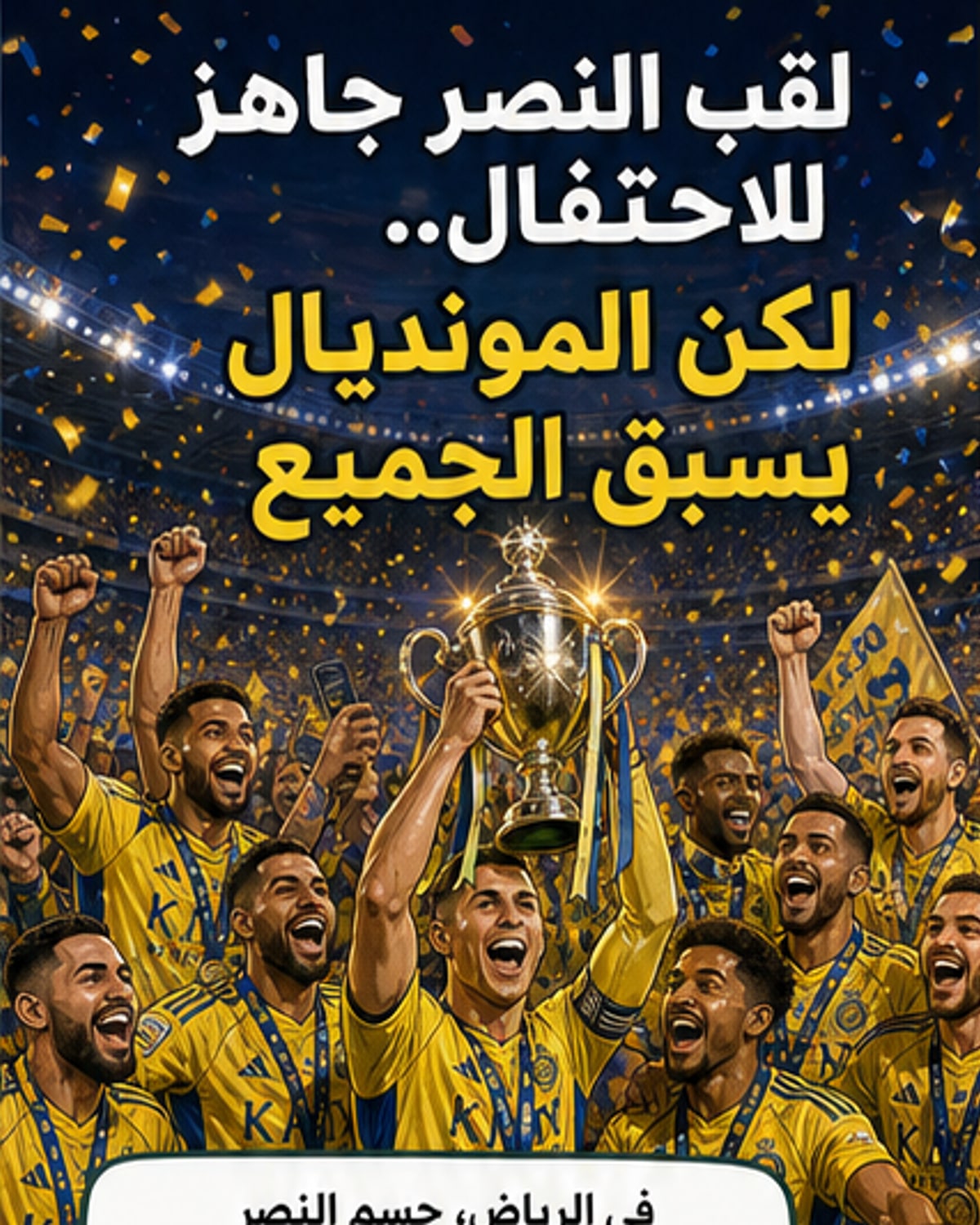 النصر يُلغِي احتفاله بالدوري بسبب المونديال