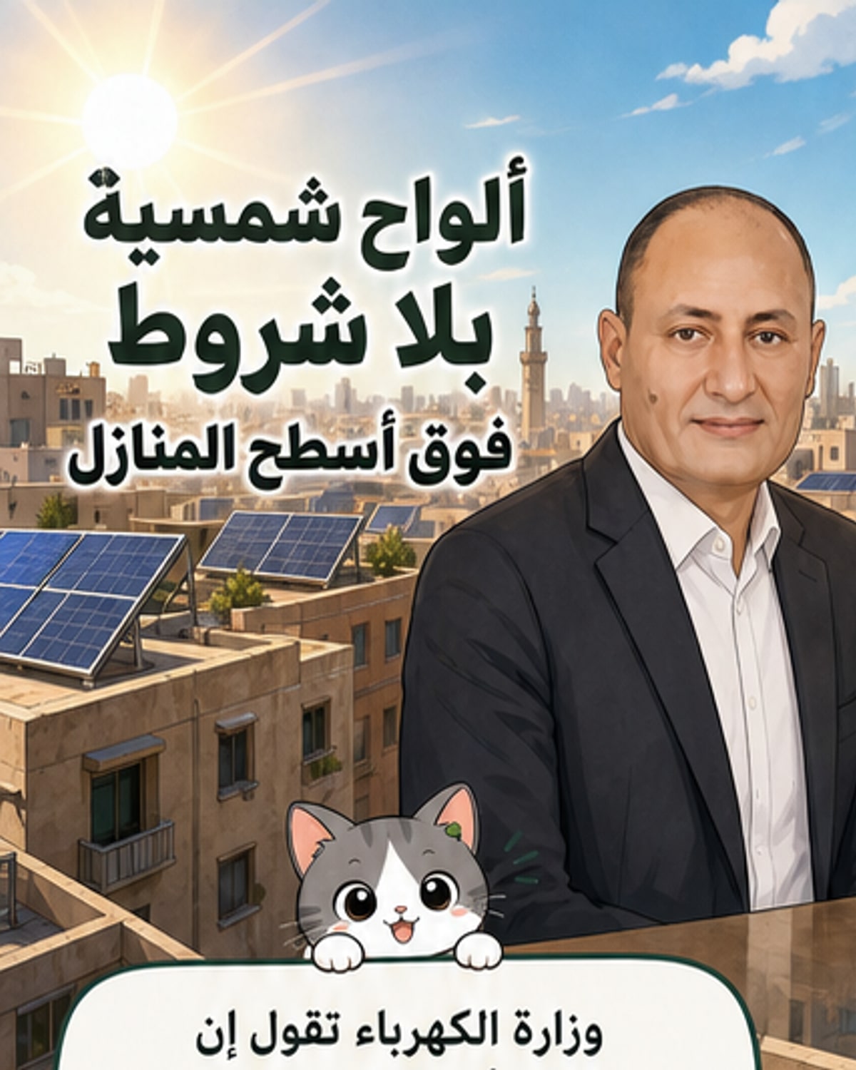 إعفاء من الشروط لتركيب الألواح الشمسية