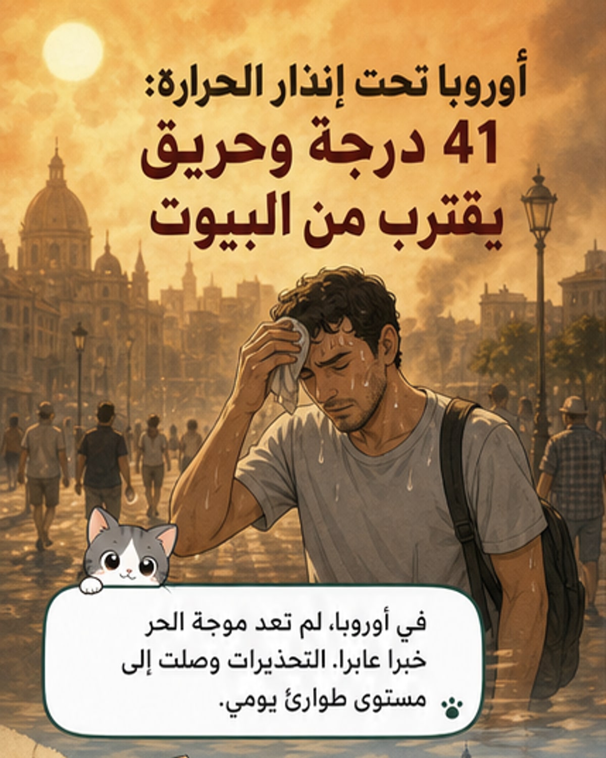 موجة حر قياسية تجتاح أوروبا