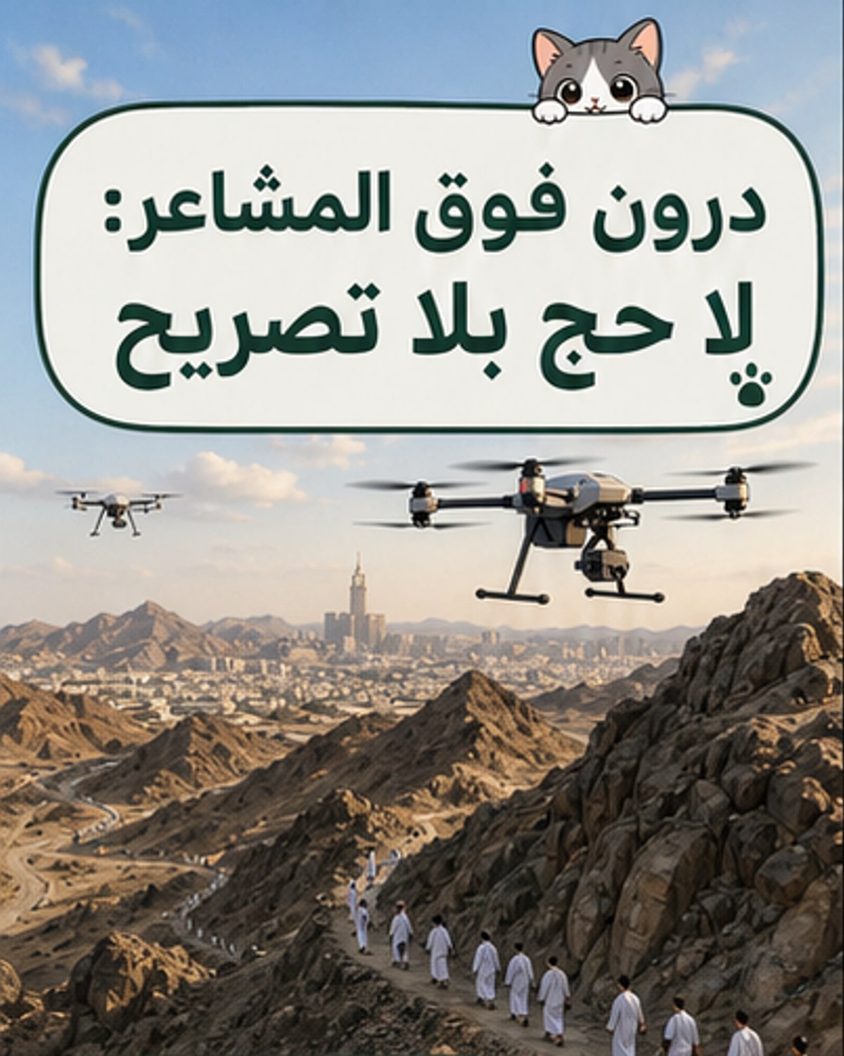 الدرون تلاحق مخالفي الحج