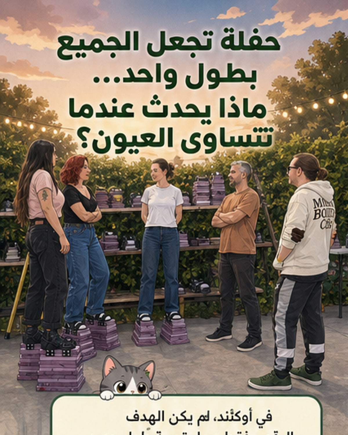 جميع الحاضرين بذات الطول