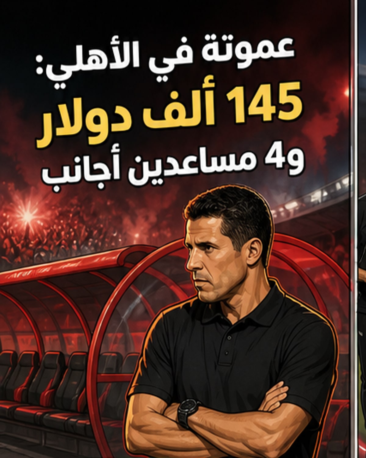 عموتة يبدأ مع الأهلي بـ4 مساعدين أجانب
