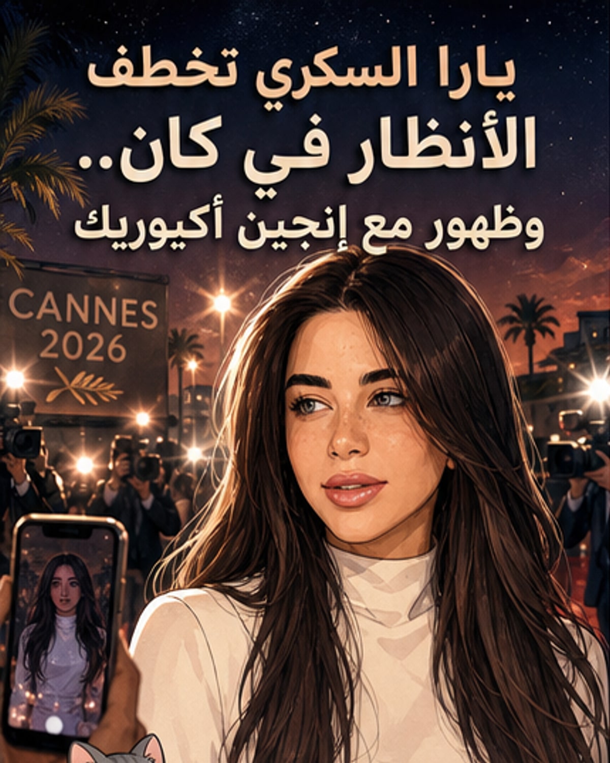 يارا السكري تظهر مع إنجين أكيوريك في كان