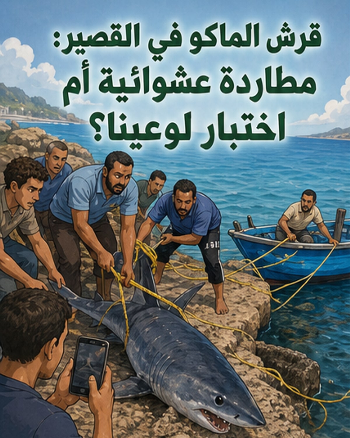 انتقاد علمي لاصطياد قرش الماكو بالقصير