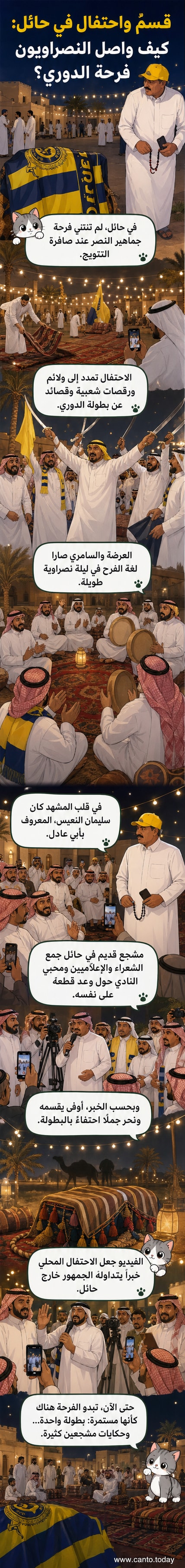 جماهير النصر في حائل تؤدي العرضة السعودية وسط أجواء احتفالية بعد فوز الفريق بالدوري