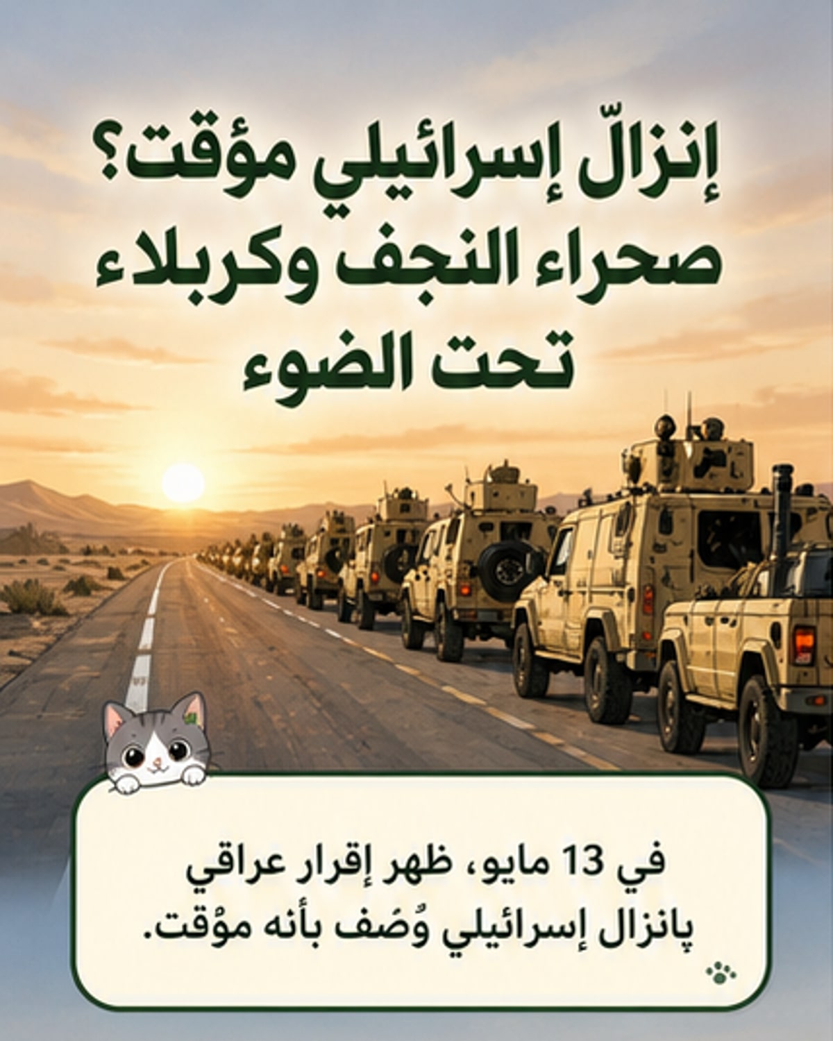 اعتراف عراقي بإنزال إسرائيلي مؤقت