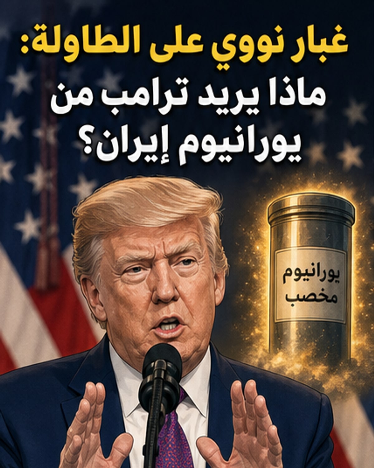 ترامب يطرح خيارات على إيران بشأن اليورانيوم المخصب