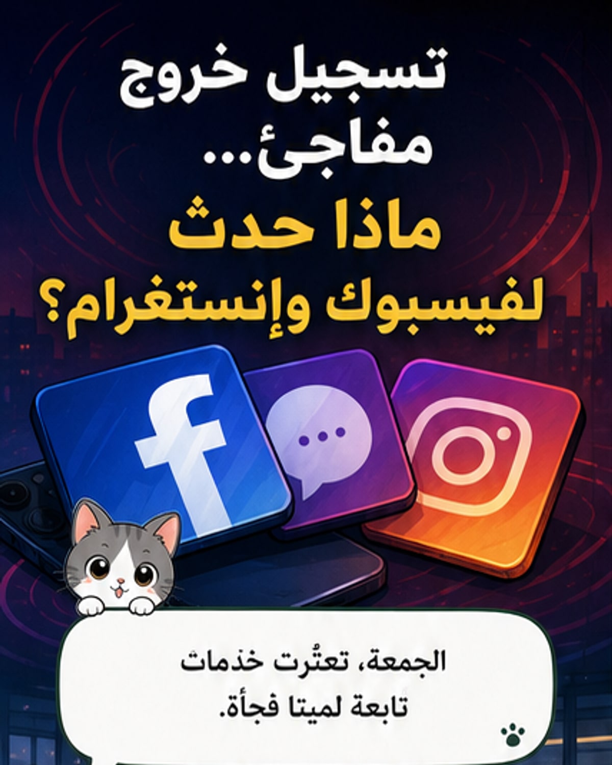 عطل مفاجئ يضرب فيسبوك وإنستغرام