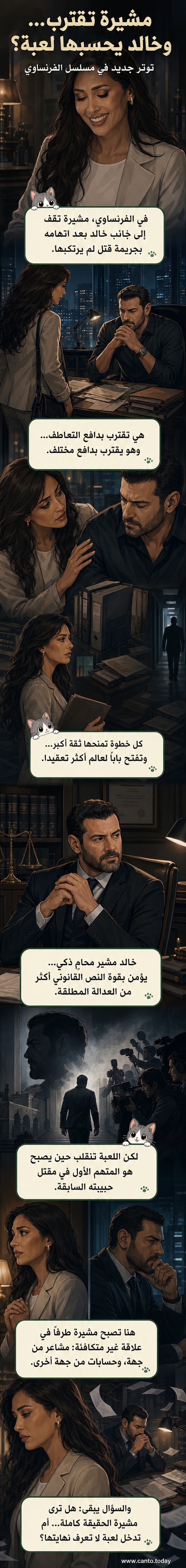 لقطة من مسلسل الفرنساوي تظهر إنجي كيوان وعمرو يوسف في مشهد درامي مشحون، تعبّر وجوههما عن توتر عاطفي ومصالح متضاربة.
