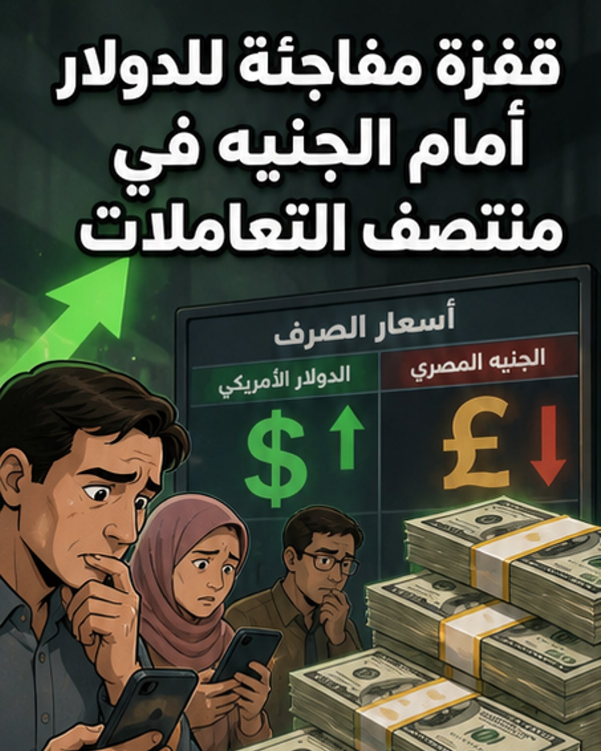 قفز الدولار 41 قرشًا مقابل الجنيه