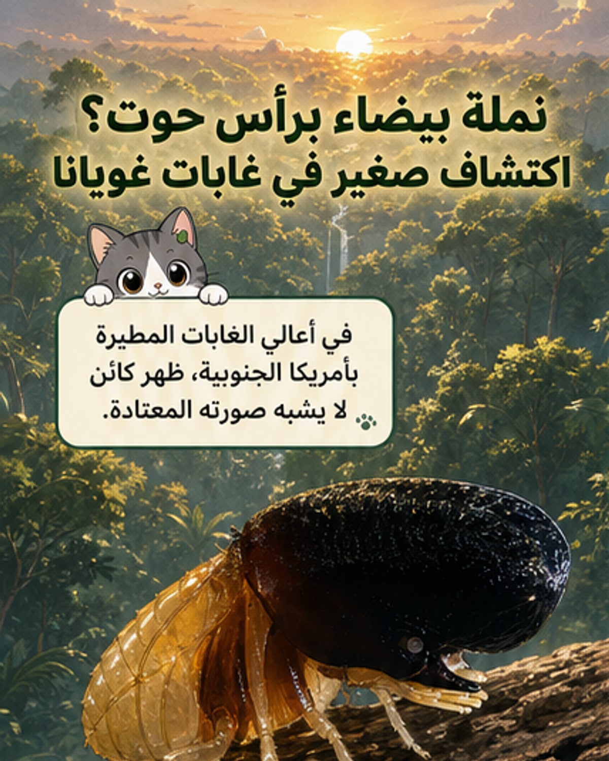 نملة جديدة برأس يشبه حوت موبـي ديك