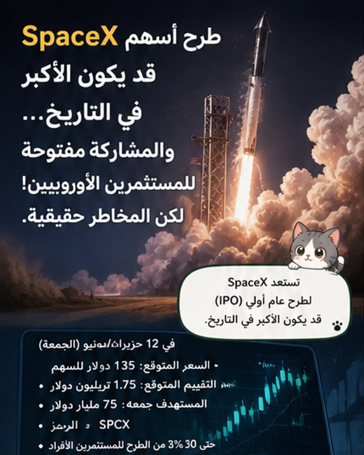 سبيس إكس تطرح أسهمها للمستثمرين الأفراد