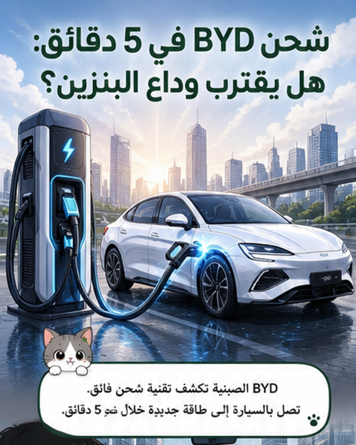 شحن 5 دقائق يهدد عصر البنزين