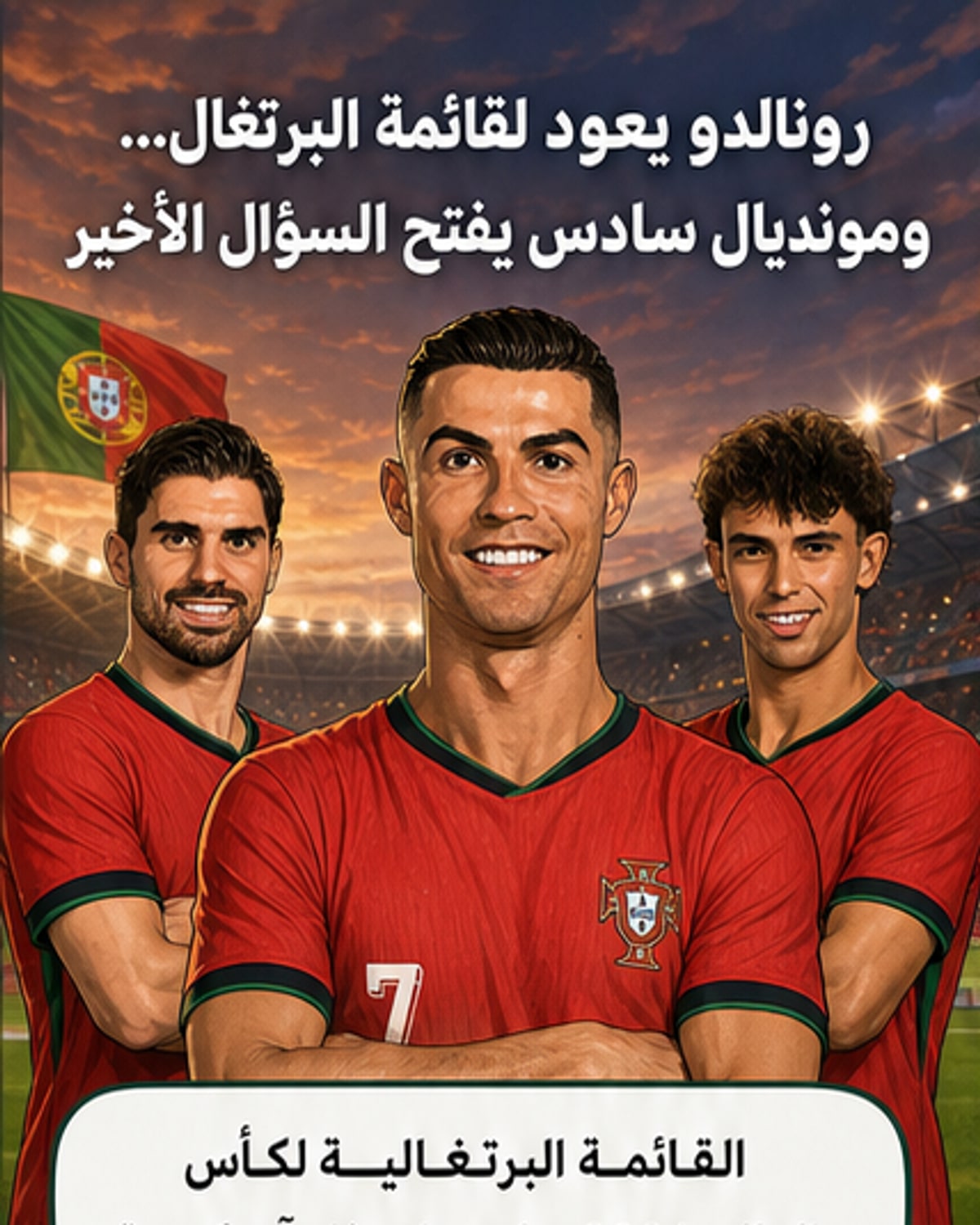 رونالدو يقود البرتغال في موندياله السادس