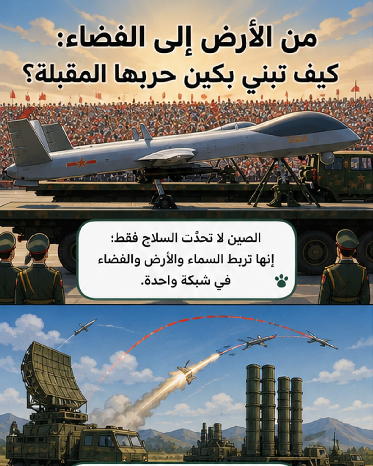 الصين تبني شبكة حرب من الفضاء إلى الأرض