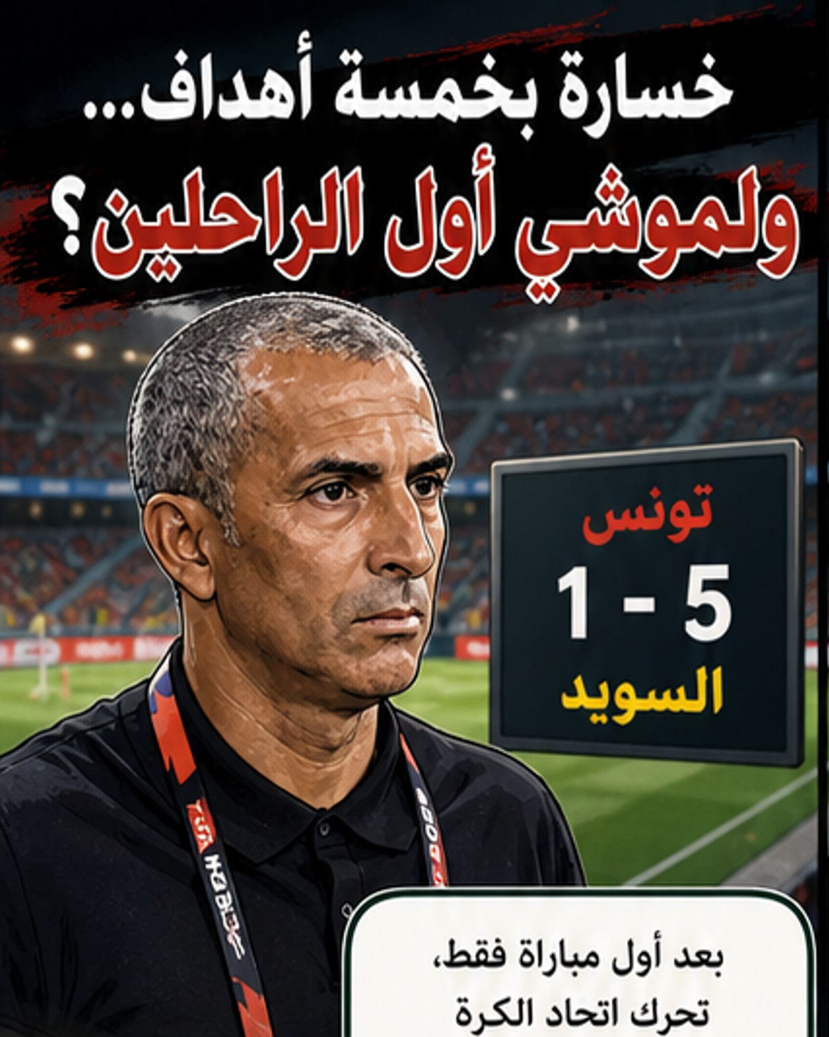 تونس تُقيل مدربها بعد خسارة 1-5