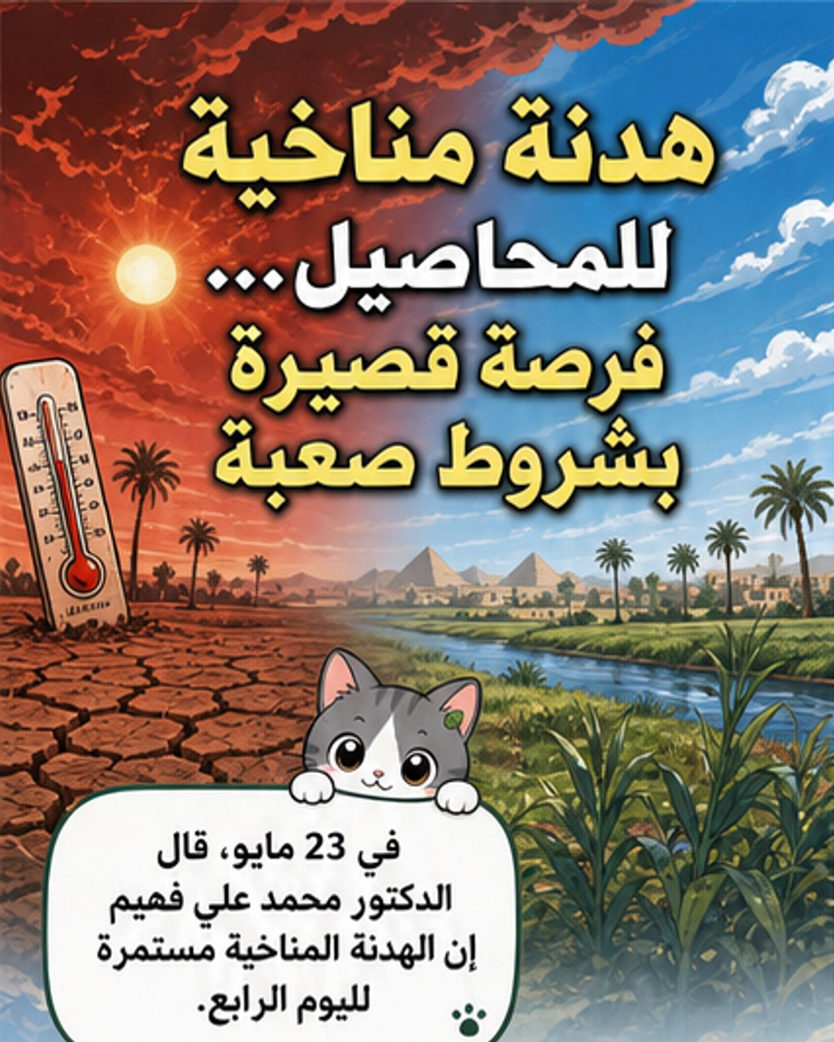 الهدنة المناخية تُخفف آثار الحرارة على الزراعة