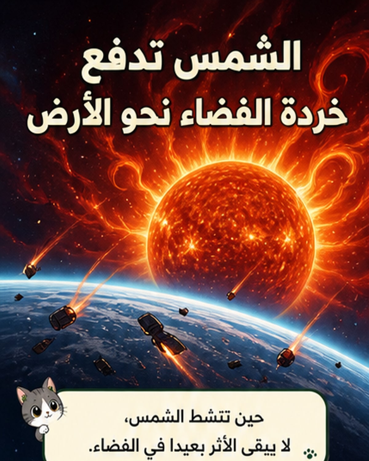 النشاط الشمسي يسرع سقوط الحطام الفضائي