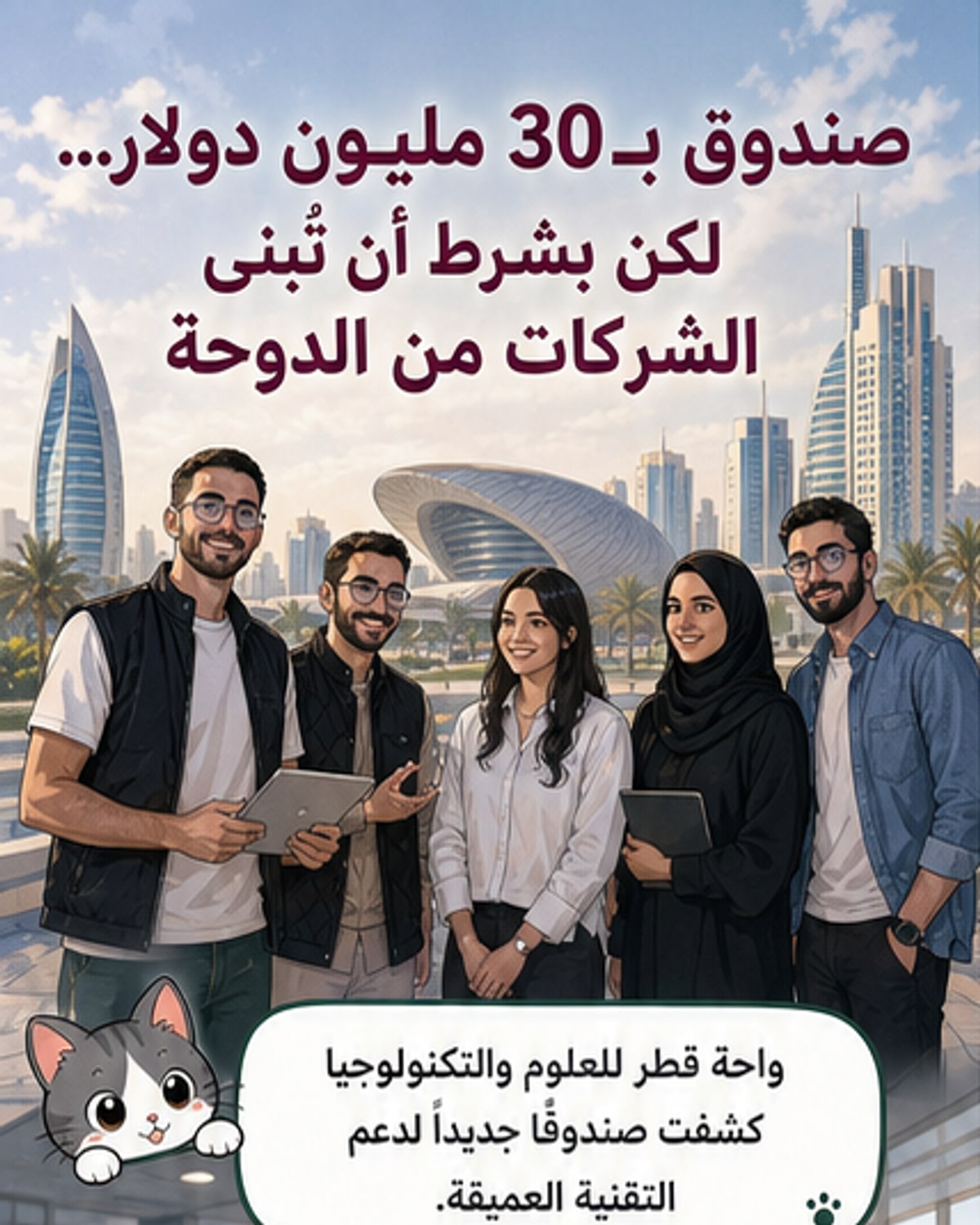 واحة قطر تطلق صندوقًا بـ30 مليون دولار