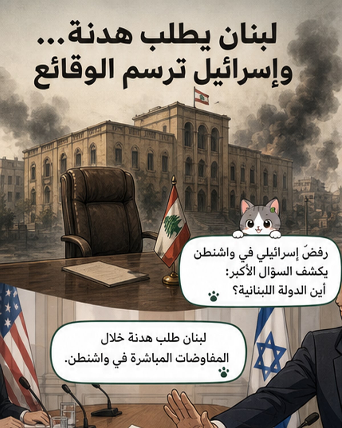 لبنان غائب عن مفاوضات واشنطن