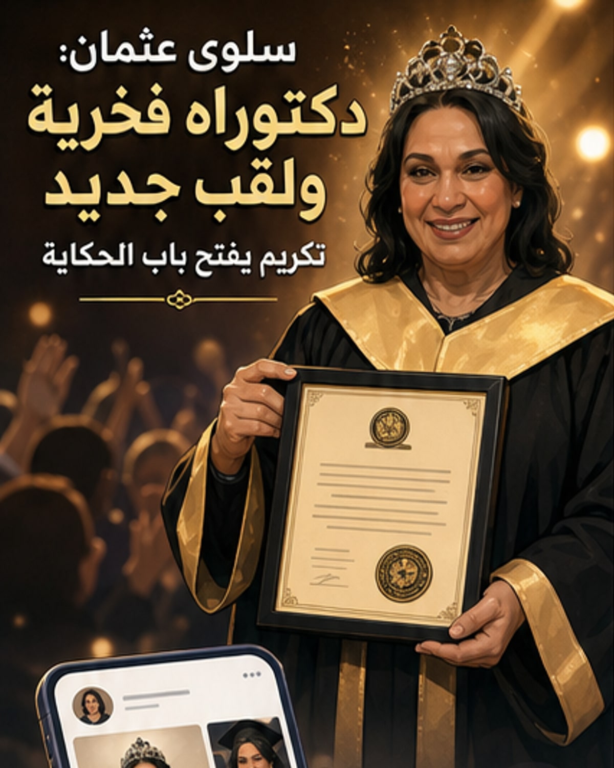 سلوى عثمان تحصل على دكتوراه فخرية