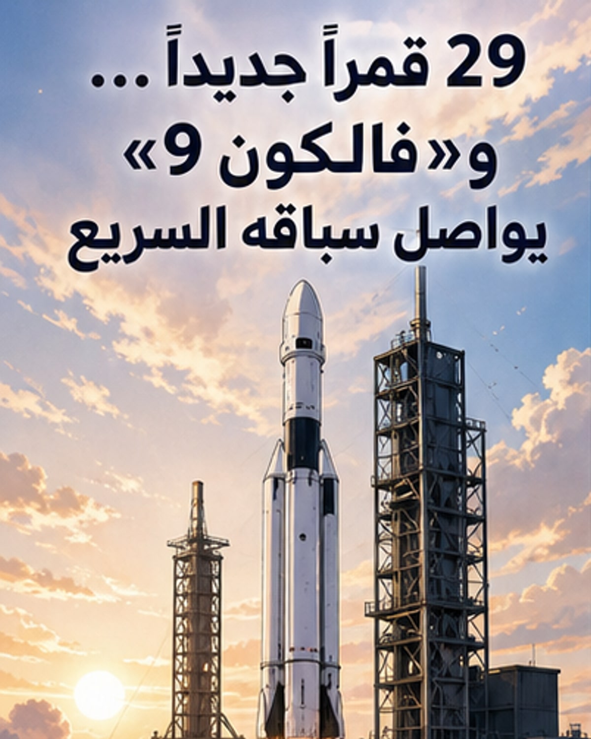 سبيس إكس تطلق 29 قمراً جديداً