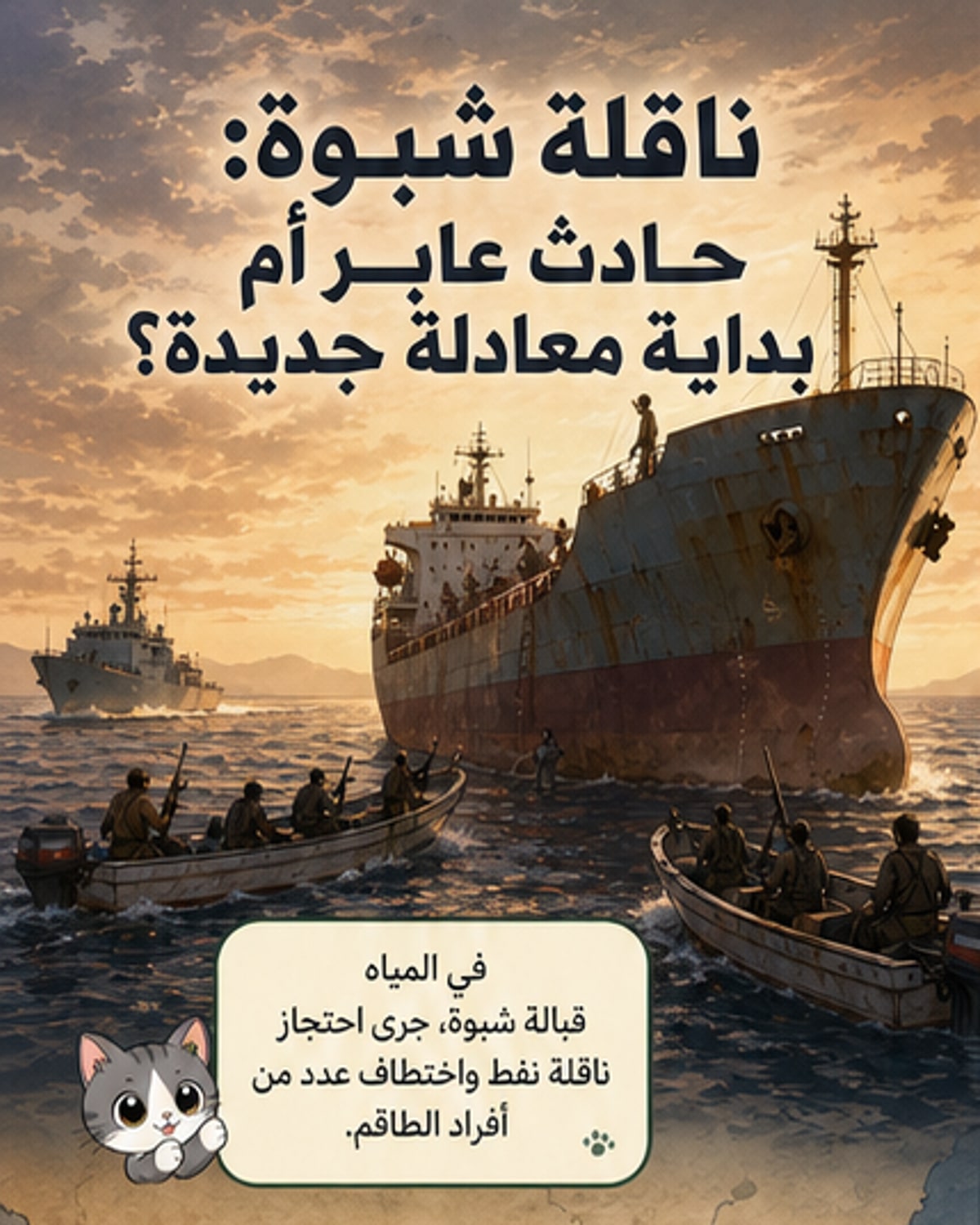 اختطاف ناقلة نفط قبالة شبوة: حدث أمني أم بداية إعادة ترتيب بالبحر العربي؟