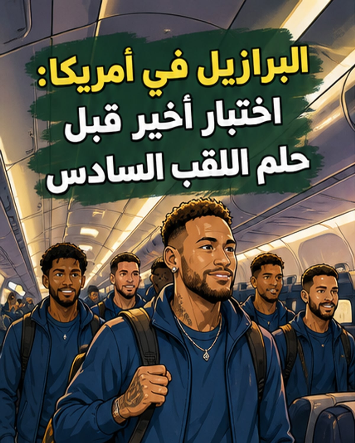 البرازيل تصل أمريكا لمواجهة مصر ودياً