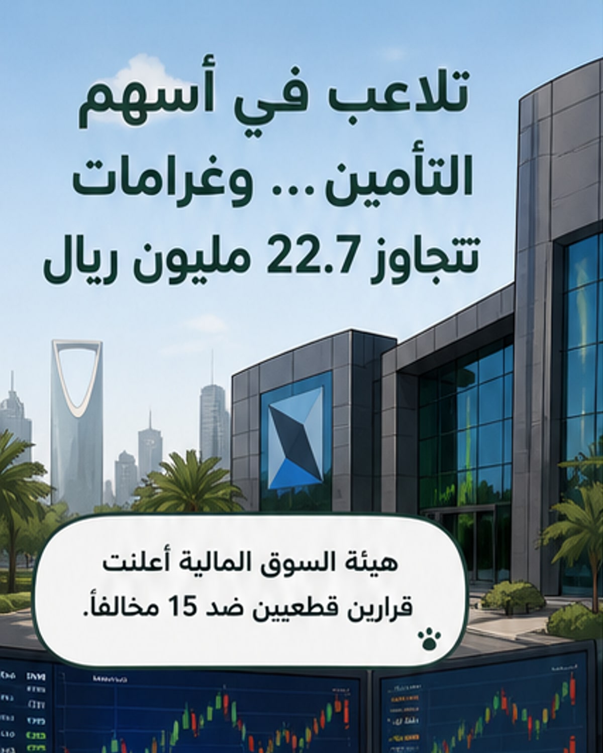 إدانة 15 مخالفاً في سوق المال بغرامات تجاوزت 22 مليون ريال
