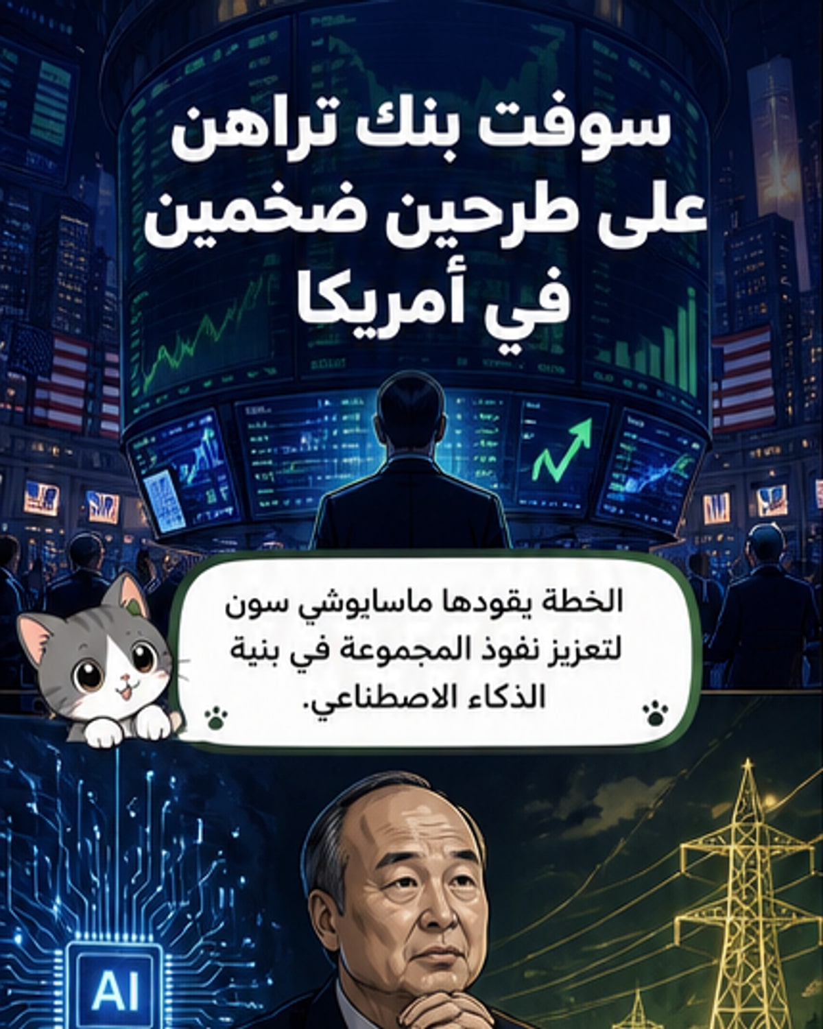 سوفت بنك تطرح شركتين في أمريكا