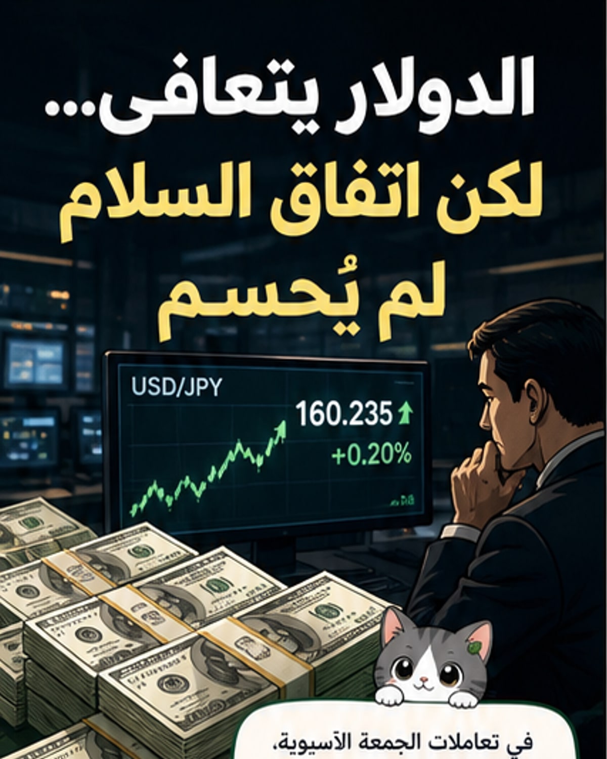 الدولار يستعيد مكاسبه بانتظار اتفاق سلام محتمل