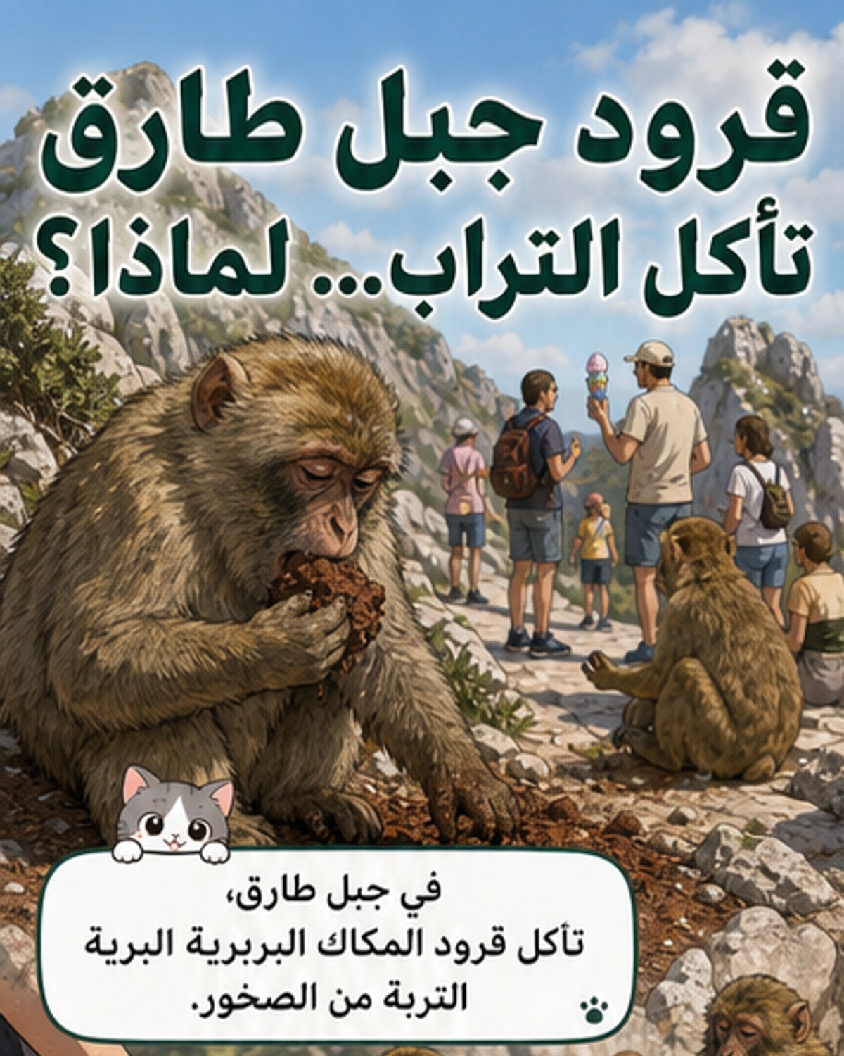 قرود تأكل التراب.. فما السبب؟