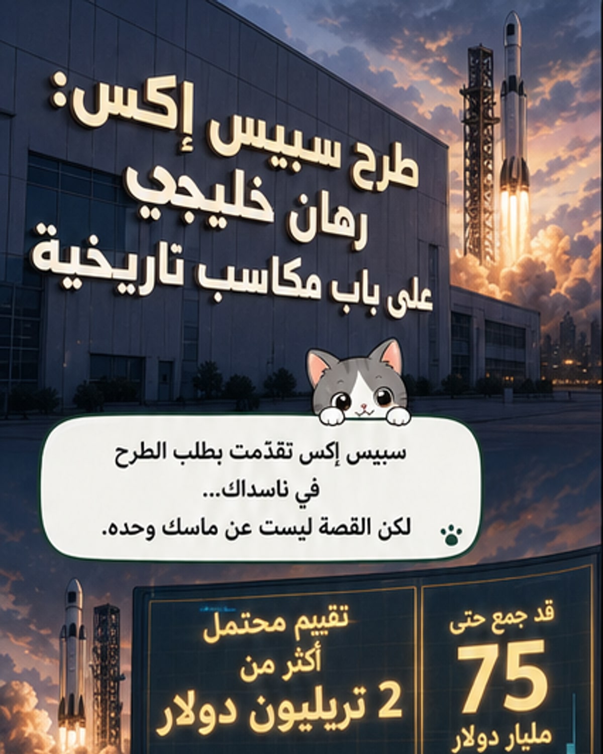 طرح سبيس إكس يفتح باب المكاسب لمستثمري الخليج
