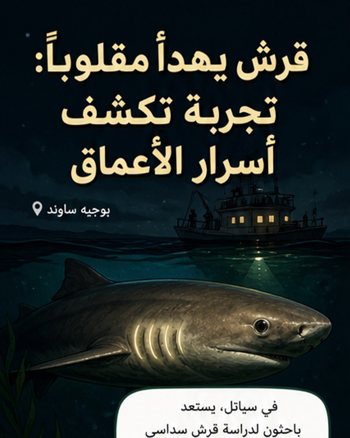 كيف يُهدأ قرش عمره قديم كالديناصورات؟