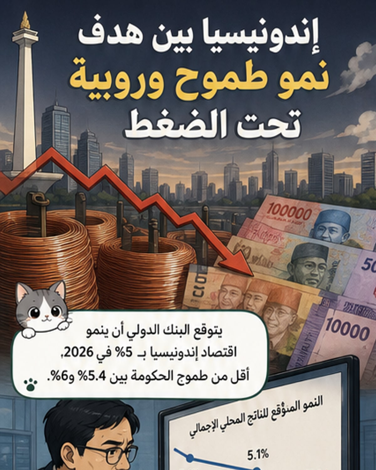 النحاس يتراجع وسط مخاوف من تباطؤ الاقتصاد الإندونيسي