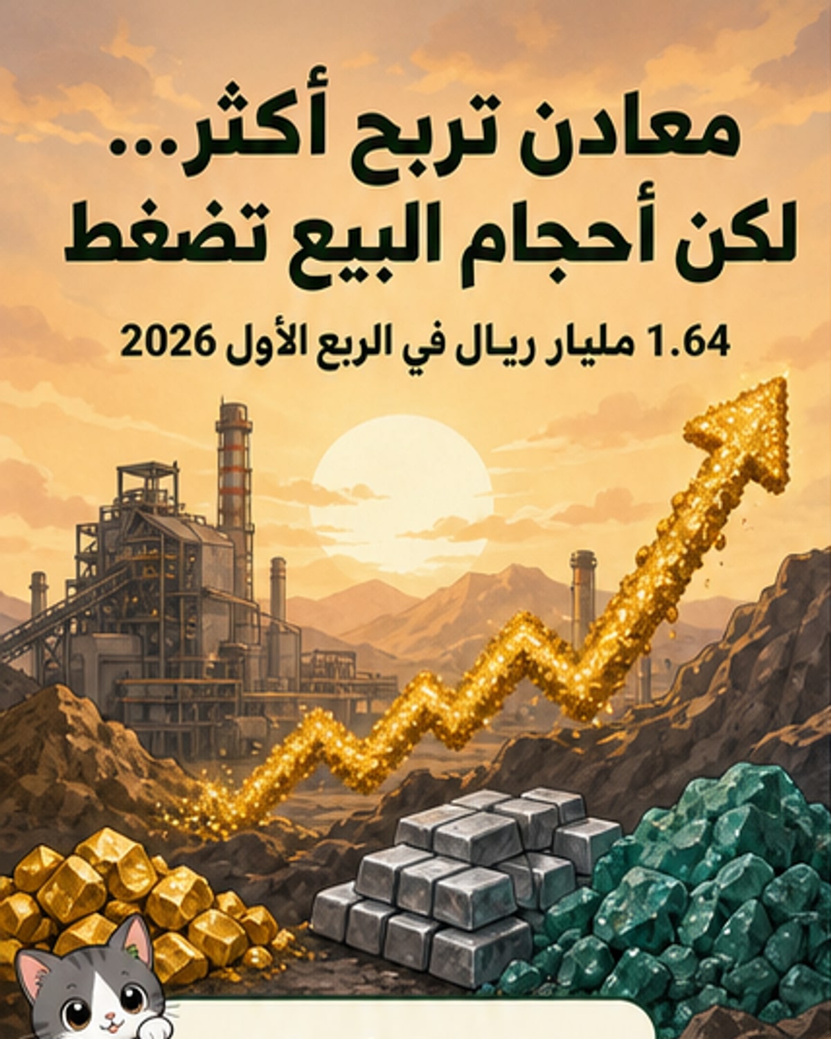 أرباح معادن ترتفع إلى 1.6 مليار ريال