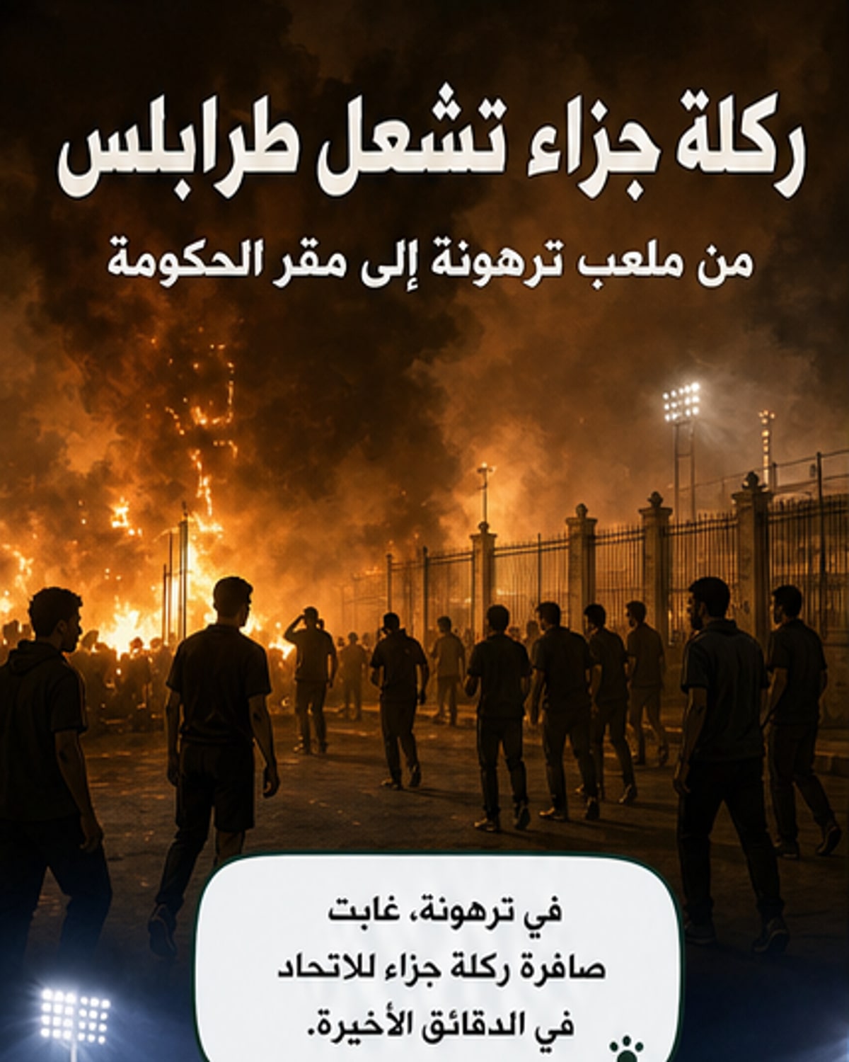 ركلة جزاء تُشعل شغبًا في طرابلس