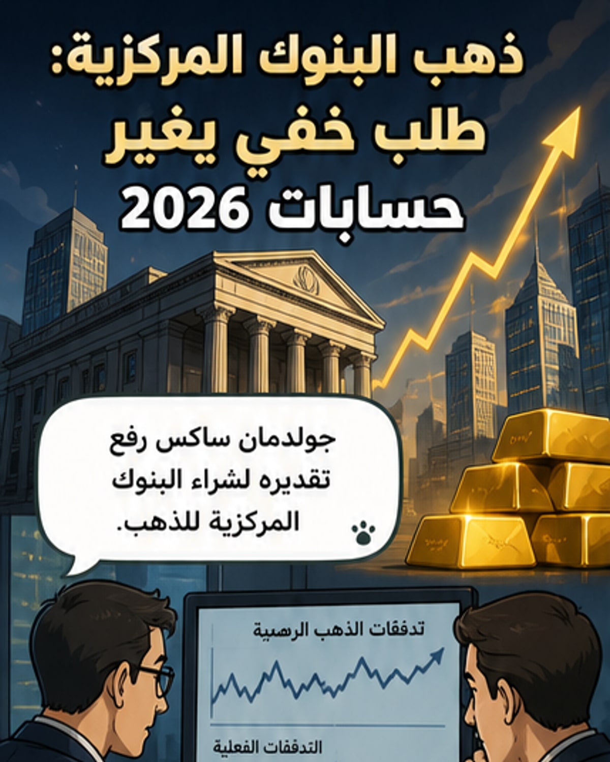 شراء البنوك المركزية للذهب يرتفع إلى 60 طنًا شهريًا