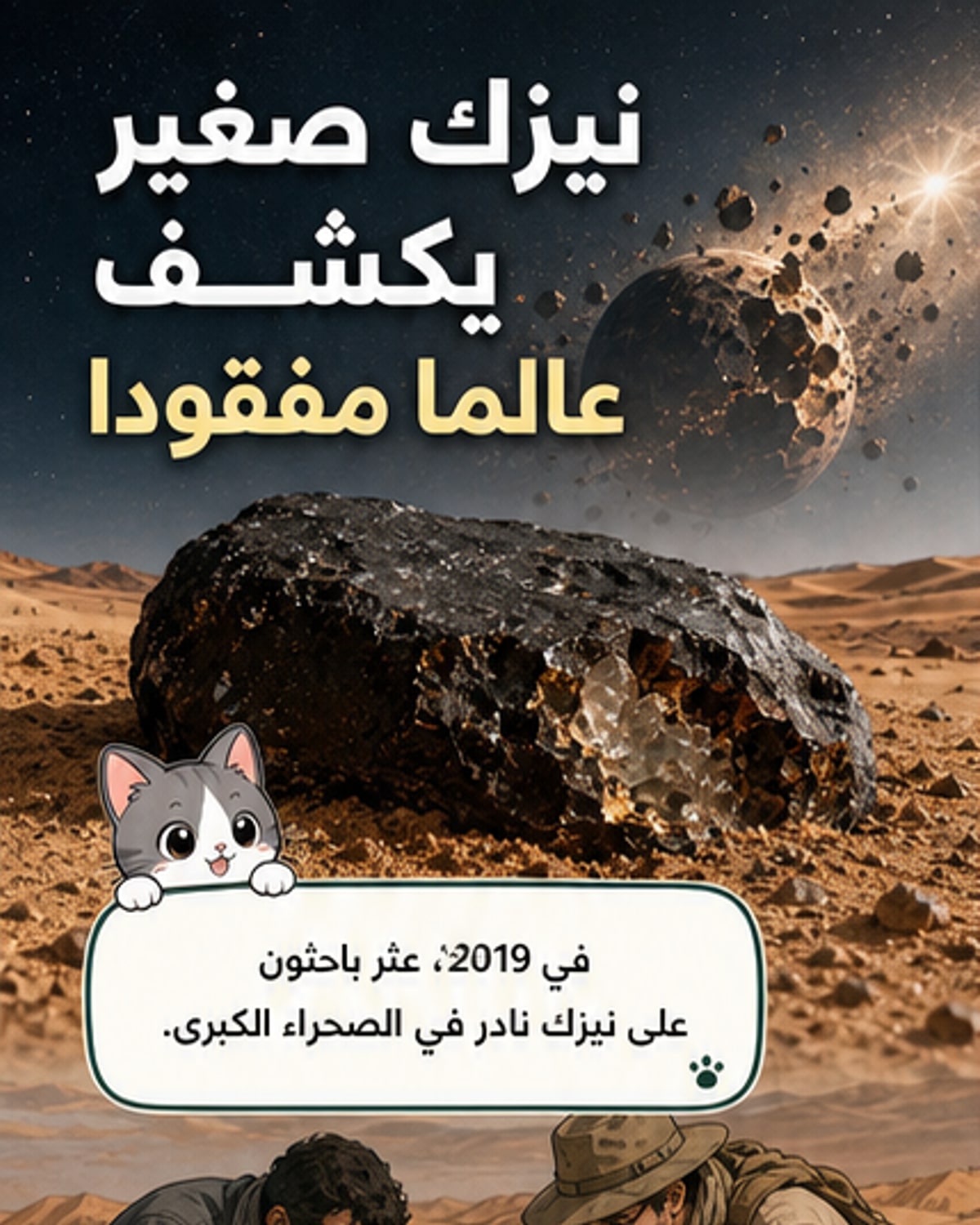 نيزك من الصحراء يكشف آثار عالم مفقود