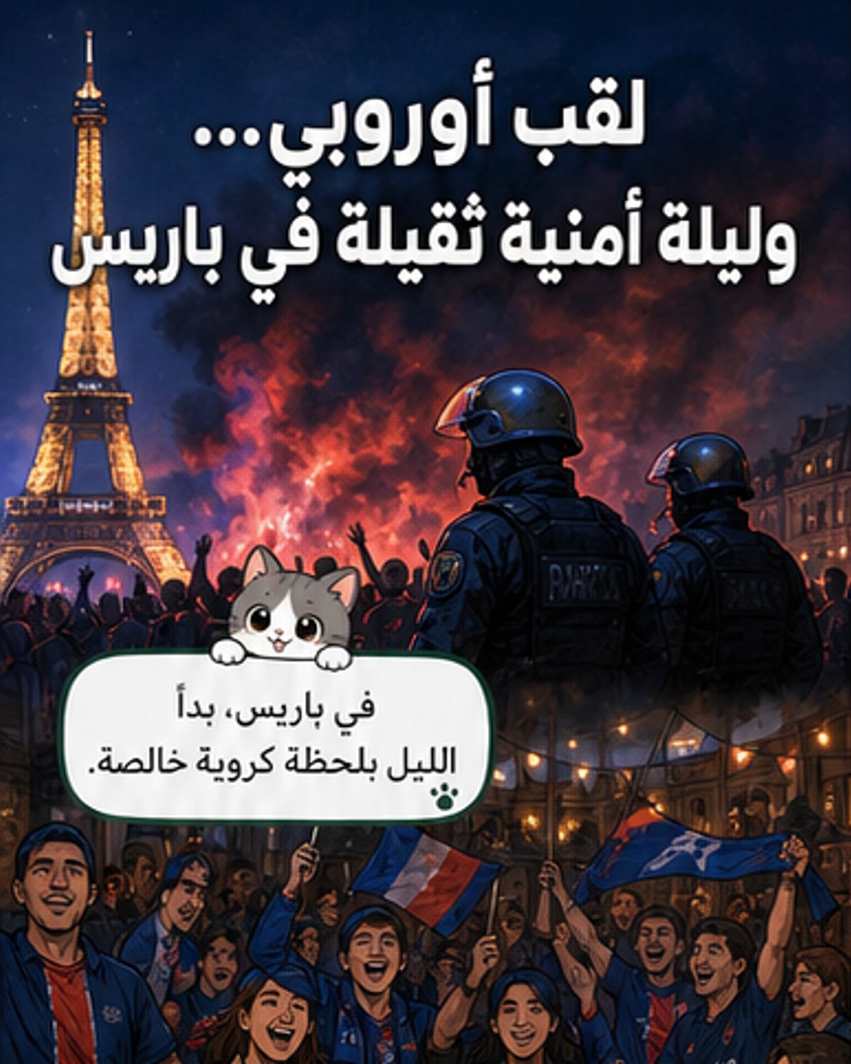 باريس سان جيرمان يُتوج بأوروبا وسط احتفالات وعنف