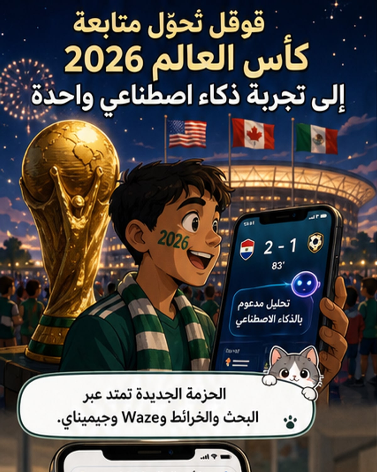 قوقل تطلق أدوات ذكاء اصطناعي لمتابعة كأس العالم