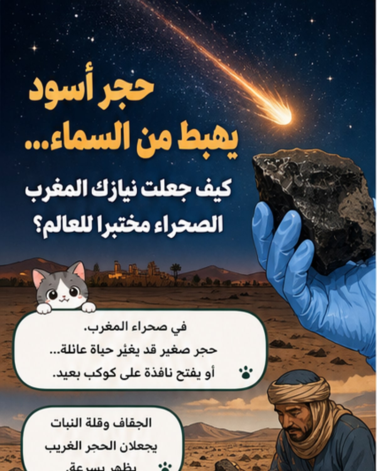 الصحراء المغربية تُحوّل حجارة من الفضاء إلى كنوز علمية
