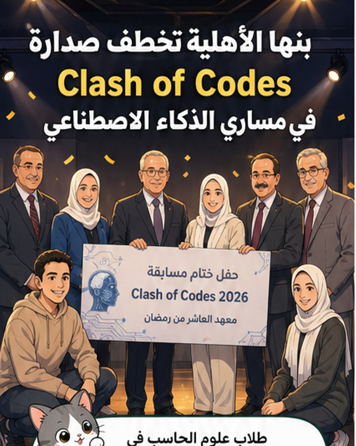 طلاب «حاسبات بنها» يحصدون المراكز الأولى في مسابقة ذكاء اصطناعي